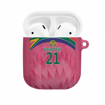 South Africa Cricket Custom AirPods Case African King Proteas Pink