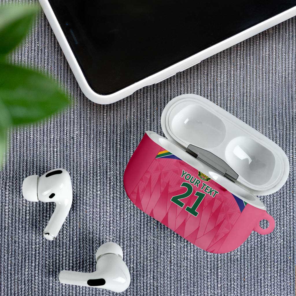 South Africa Cricket Custom AirPods Case African King Proteas Pink