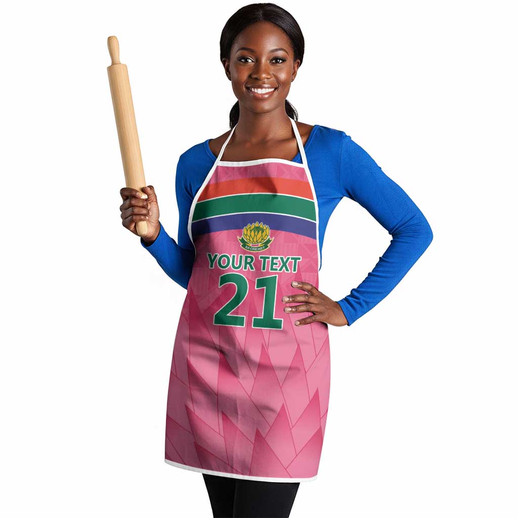 South Africa Cricket Custom Apron African King Proteas Pink