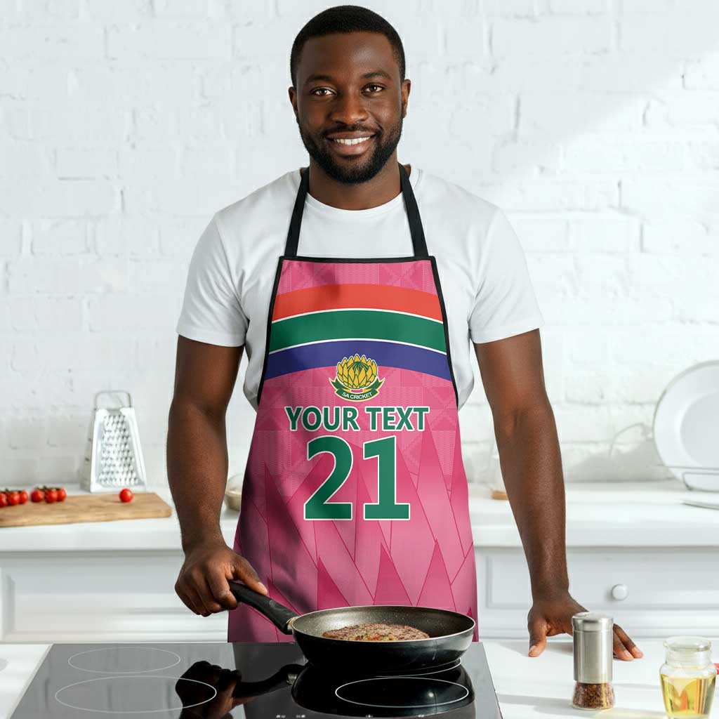 South Africa Cricket Custom Apron African King Proteas Pink