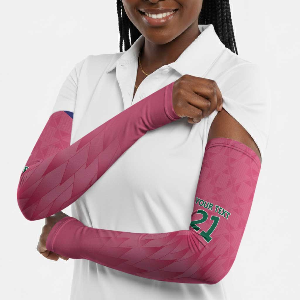 South Africa Cricket Custom Arm Sleeves African King Proteas Pink
