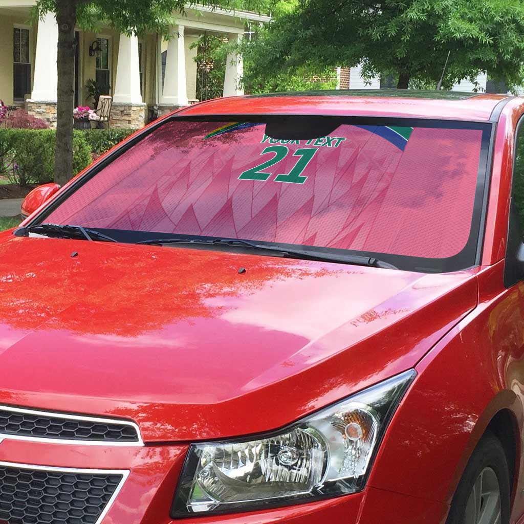 South Africa Cricket Custom Auto Sun Shade African King Proteas Pink
