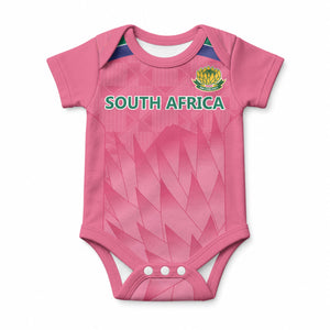 South Africa Cricket Custom Baby Onesie African King Proteas Pink