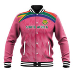 South Africa Cricket Custom Baseball Jacket African King Proteas Pink
