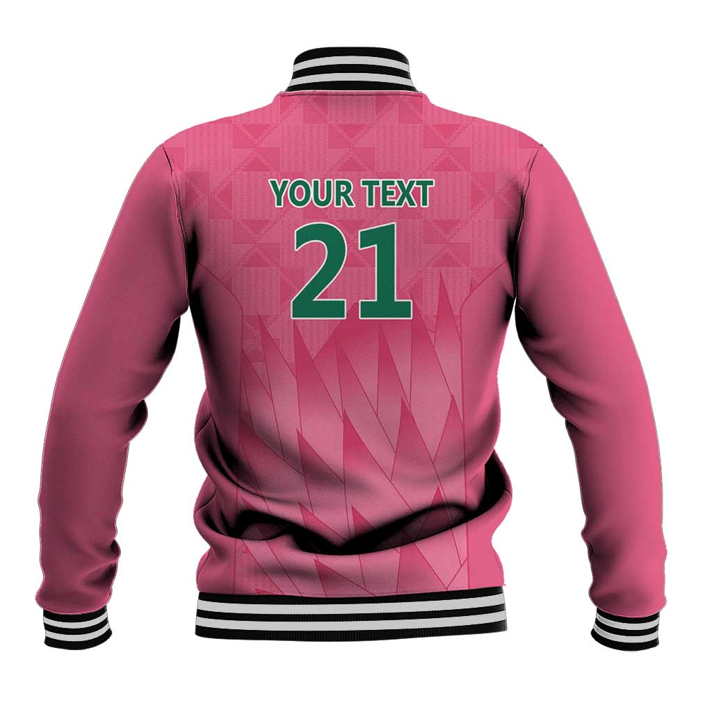 South Africa Cricket Custom Baseball Jacket African King Proteas Pink