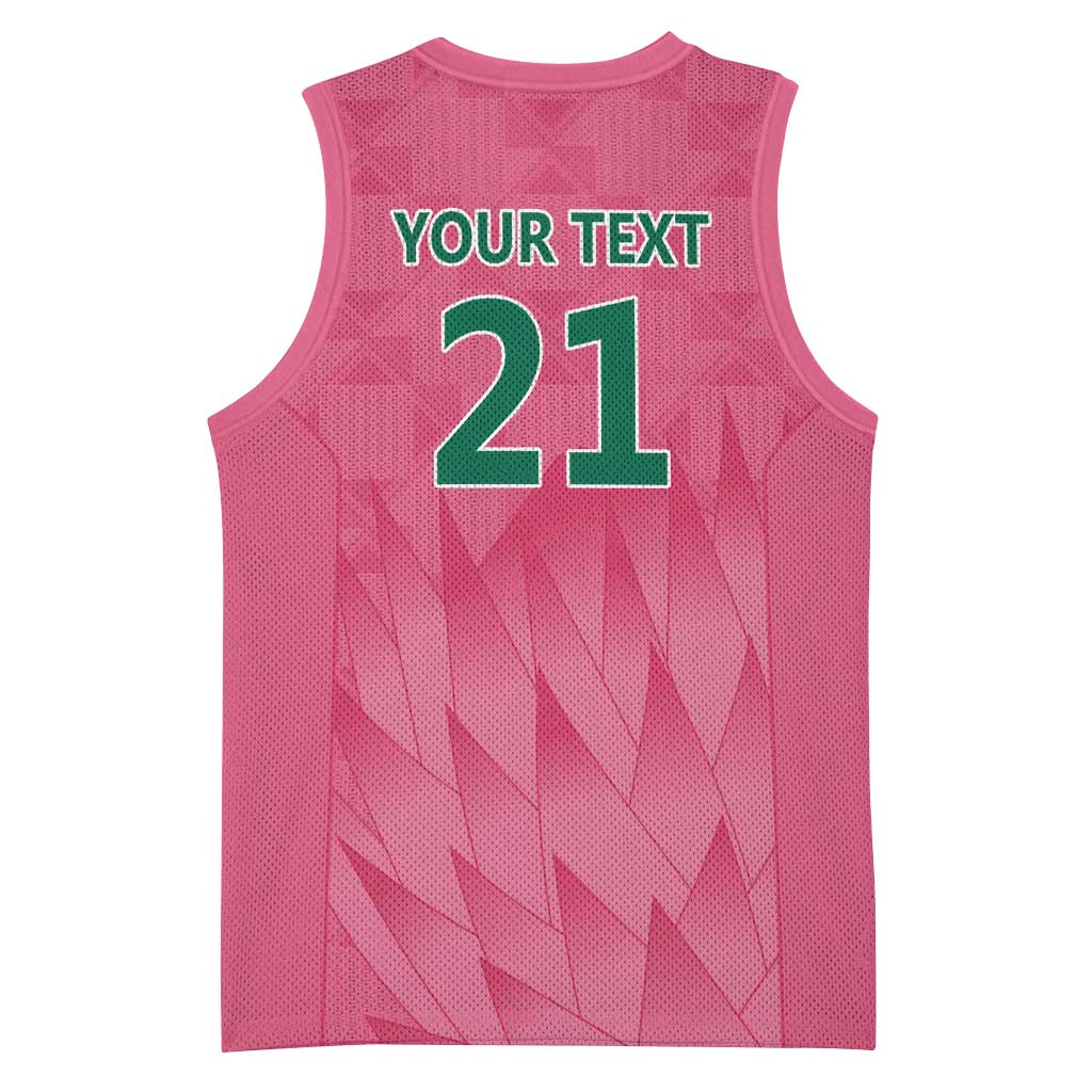 South Africa Cricket Custom Basketball Jersey African King Proteas Pink LT9