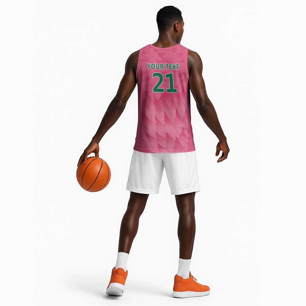 South Africa Cricket Custom Basketball Jersey African King Proteas Pink LT9