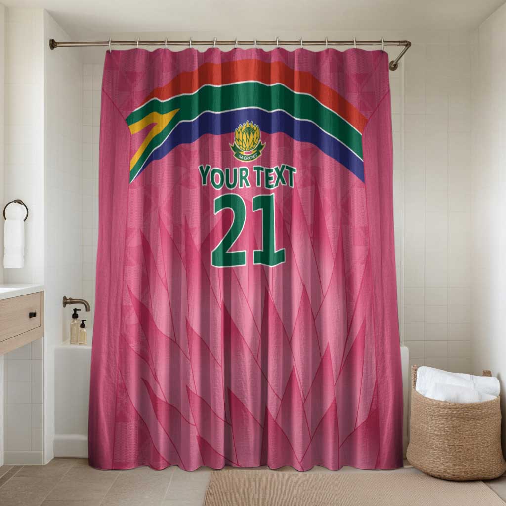 South Africa Cricket Custom Bathroom Set African King Proteas Pink