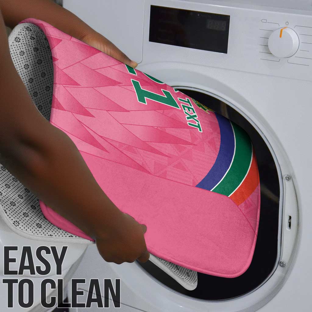 South Africa Cricket Custom Bathroom Set African King Proteas Pink