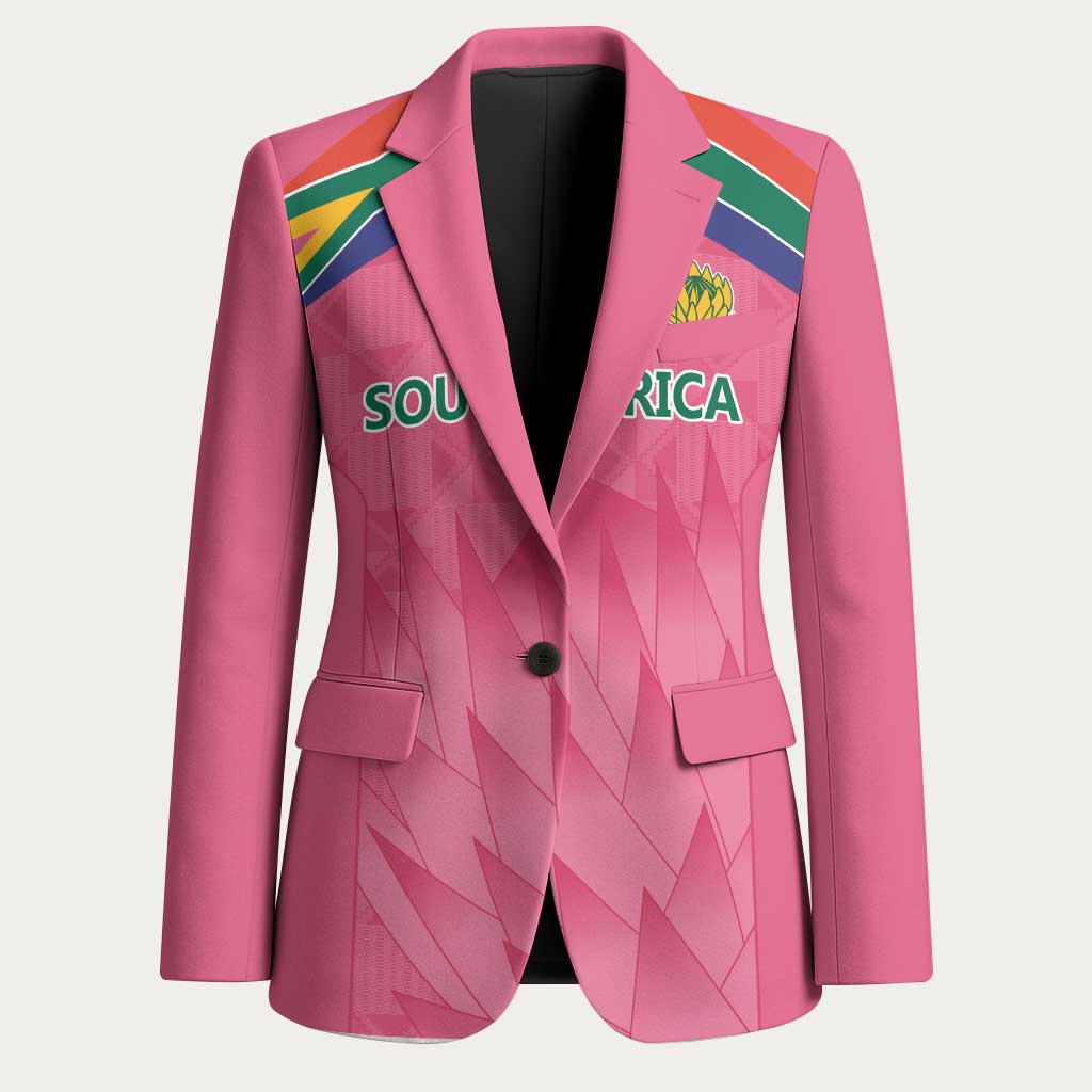 South Africa Cricket Custom Blazer African King Proteas Pink