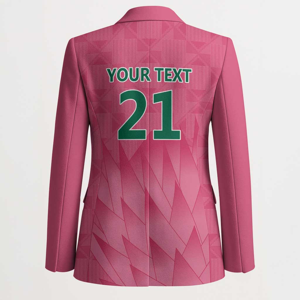 South Africa Cricket Custom Blazer African King Proteas Pink