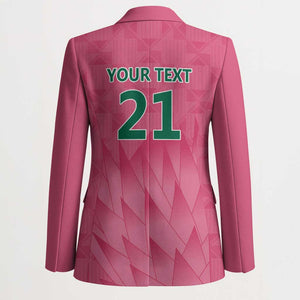 South Africa Cricket Custom Blazer African King Proteas Pink
