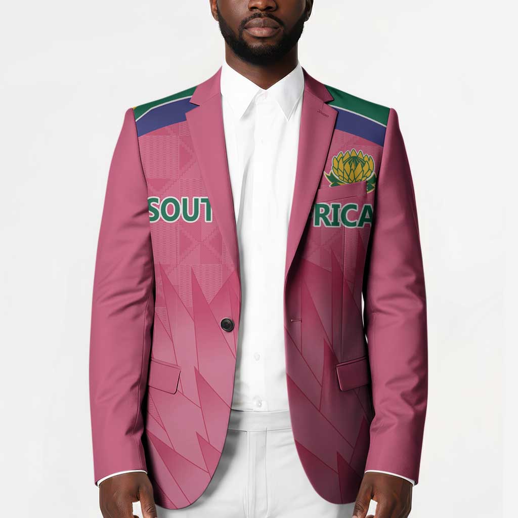 South Africa Cricket Custom Blazer African King Proteas Pink