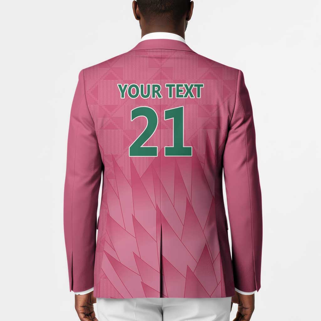 South Africa Cricket Custom Blazer African King Proteas Pink