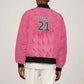 South Africa Cricket Custom Bomber Jacket African King Proteas Pink