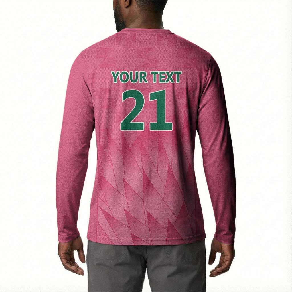 South Africa Cricket Custom Button Sweatshirt African King Proteas Pink