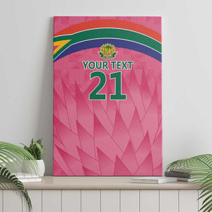 South Africa Cricket Custom Canvas Wall Art African King Proteas Pink