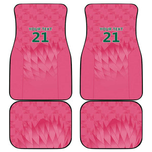 South Africa Cricket Custom Car Mats African King Proteas Pink