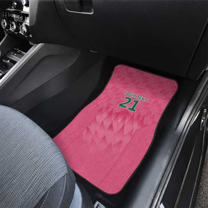 South Africa Cricket Custom Car Mats African King Proteas Pink