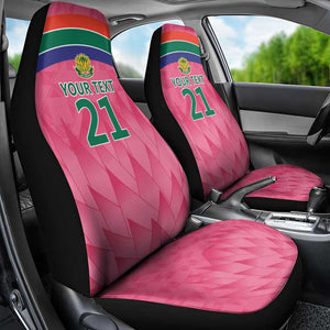 South Africa Cricket Custom Car Seat Cover African King Proteas Pink