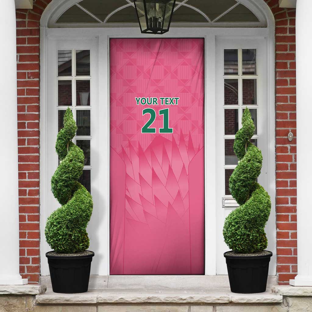 South Africa Cricket Custom Door Cover African King Proteas Pink