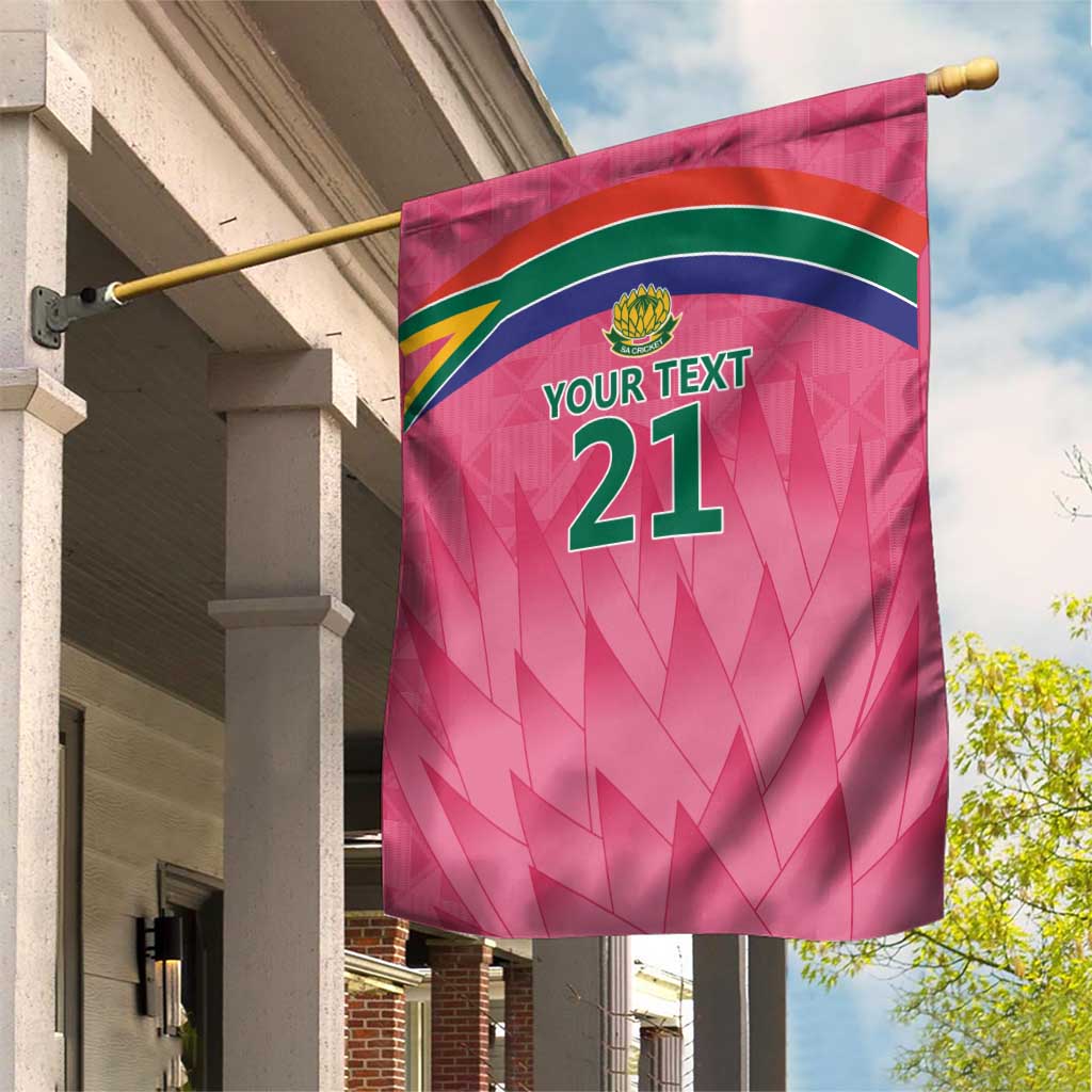 South Africa Cricket Custom Garden Flag African King Proteas Pink