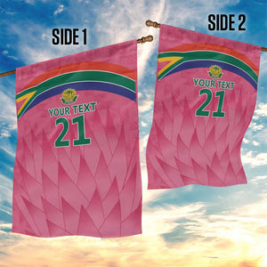 South Africa Cricket Custom Garden Flag African King Proteas Pink