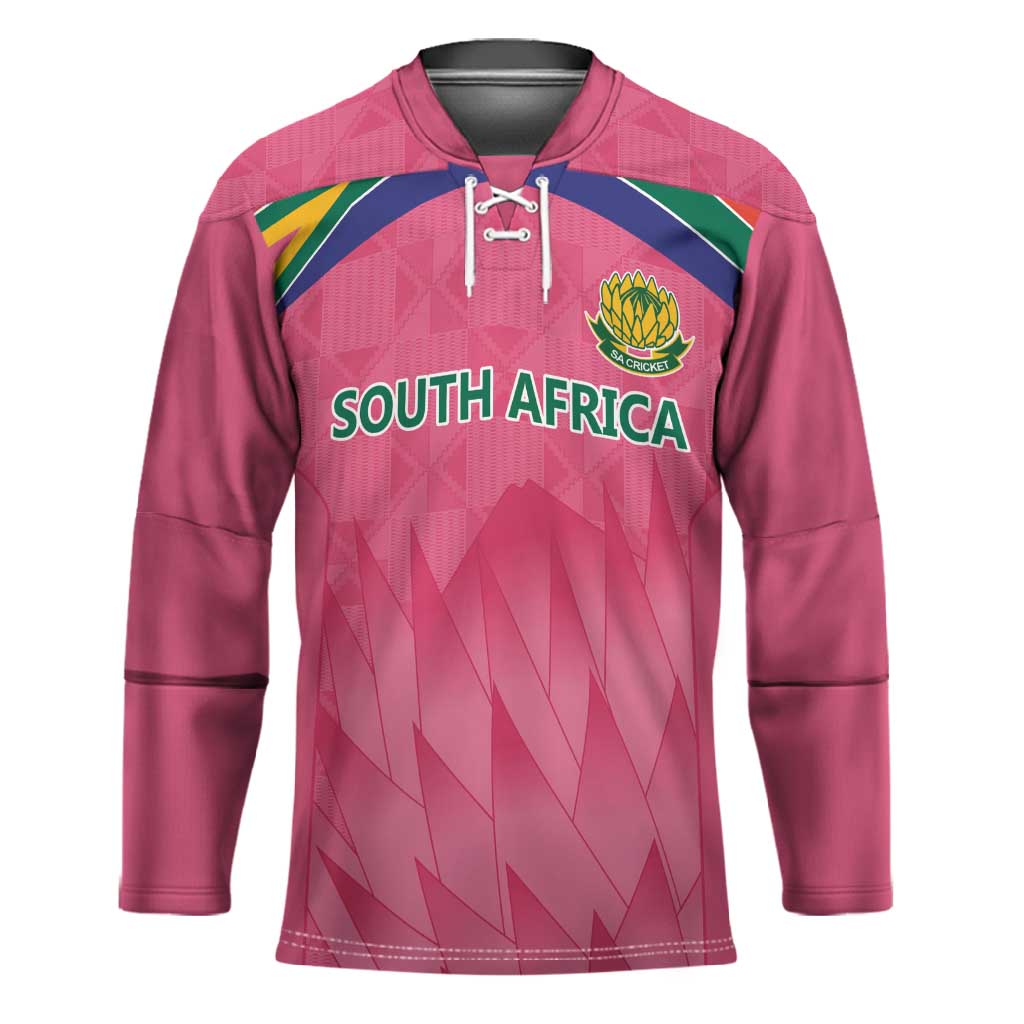 South Africa Cricket Custom Hockey Jersey African King Proteas Pink