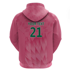 South Africa Cricket Custom Hoodie African King Proteas Pink