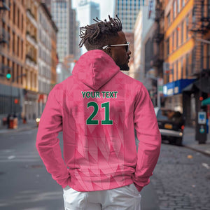 South Africa Cricket Custom Hoodie African King Proteas Pink