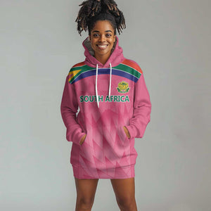 South Africa Cricket Custom Hoodie Dress African King Proteas Pink