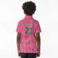 South Africa Cricket Custom Kid Polo Shirt African King Proteas Pink