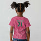 South Africa Cricket Custom Kid T shirt African King Proteas Pink