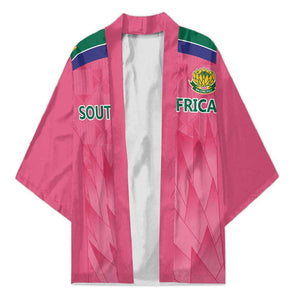 South Africa Cricket Custom Kimono African King Proteas Pink