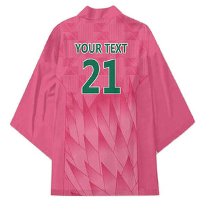 South Africa Cricket Custom Kimono African King Proteas Pink