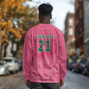 South Africa Cricket Custom Long Sleeve Shirt African King Proteas Pink