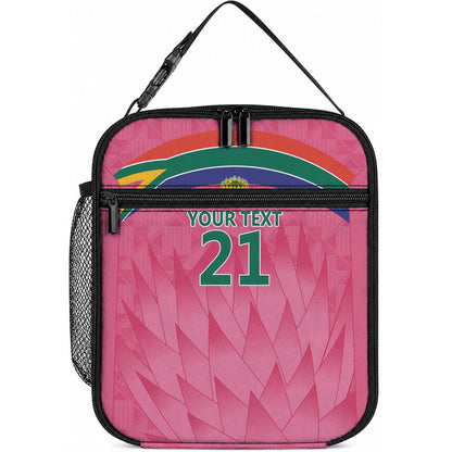 South Africa Cricket Custom Lunch Bag African King Proteas Pink