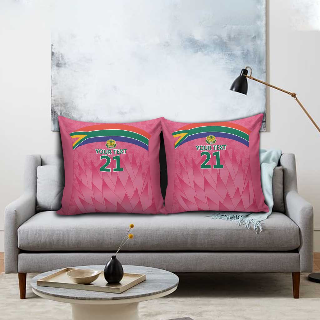 South Africa Cricket Custom Pillow Cover African King Proteas Pink