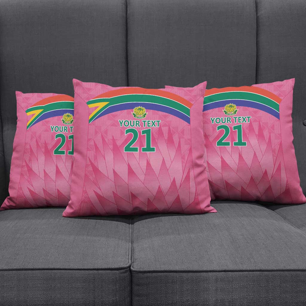 South Africa Cricket Custom Pillow Cover African King Proteas Pink