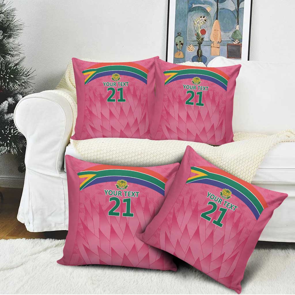 South Africa Cricket Custom Pillow Cover African King Proteas Pink