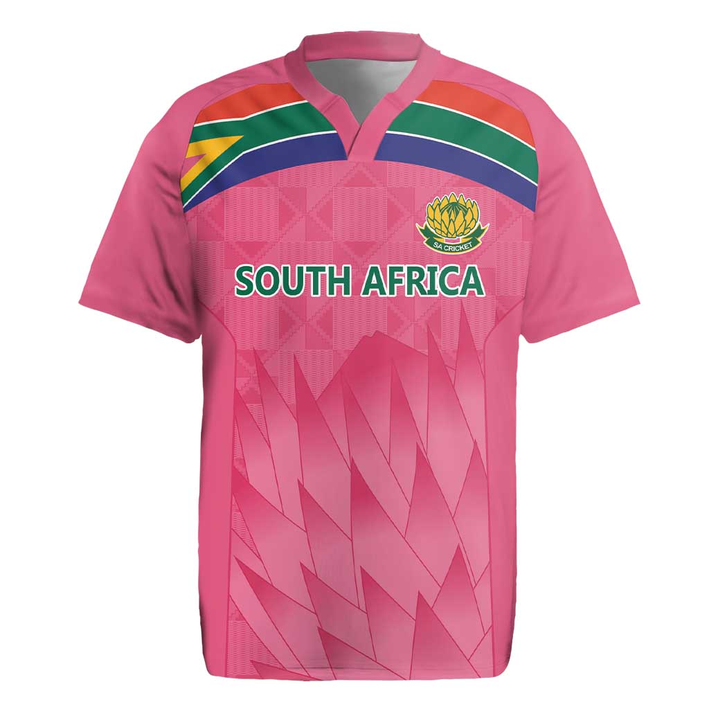 South Africa Cricket Custom Rugby Jersey African King Proteas Pink