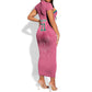 South Africa Cricket Custom Short Sleeve Bodycon Dress African King Proteas Pink LT9