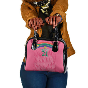 South Africa Cricket Custom Shoulder Handbag African King Proteas Pink