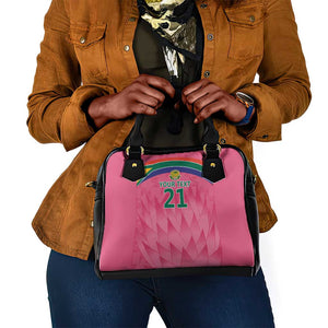 South Africa Cricket Custom Shoulder Handbag African King Proteas Pink