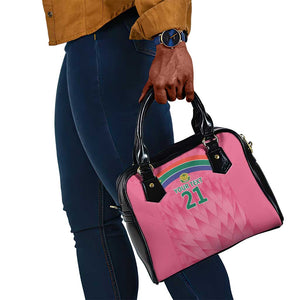 South Africa Cricket Custom Shoulder Handbag African King Proteas Pink