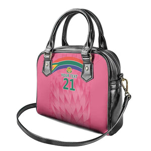 South Africa Cricket Custom Shoulder Handbag African King Proteas Pink