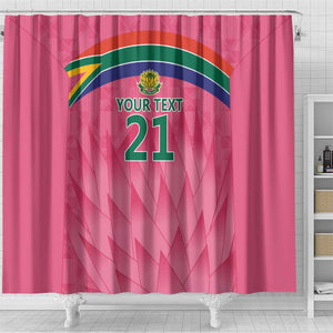 South Africa Cricket Custom Shower Curtain African King Proteas Pink