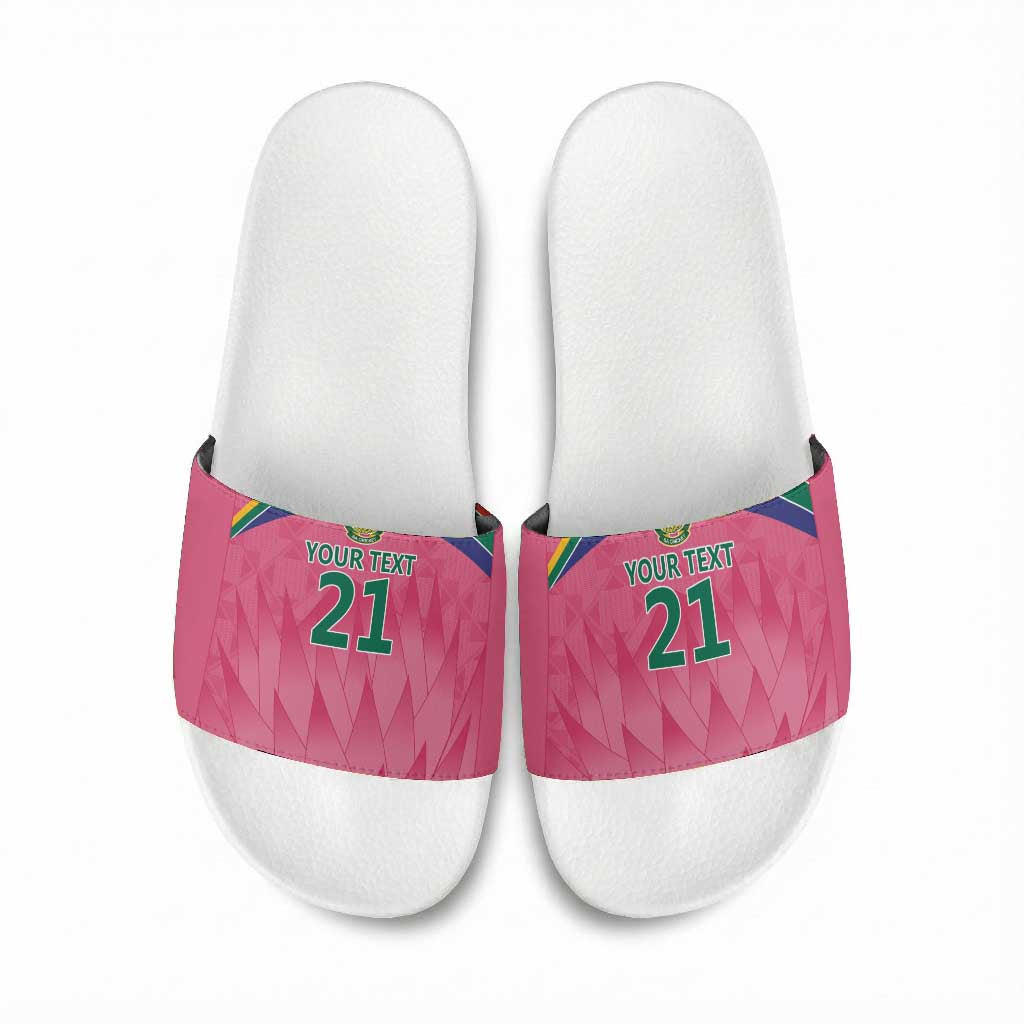 South Africa Cricket Custom Slide Sandals African King Proteas Pink