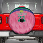 South Africa Cricket Custom Spare Tire Cover African King Proteas Pink