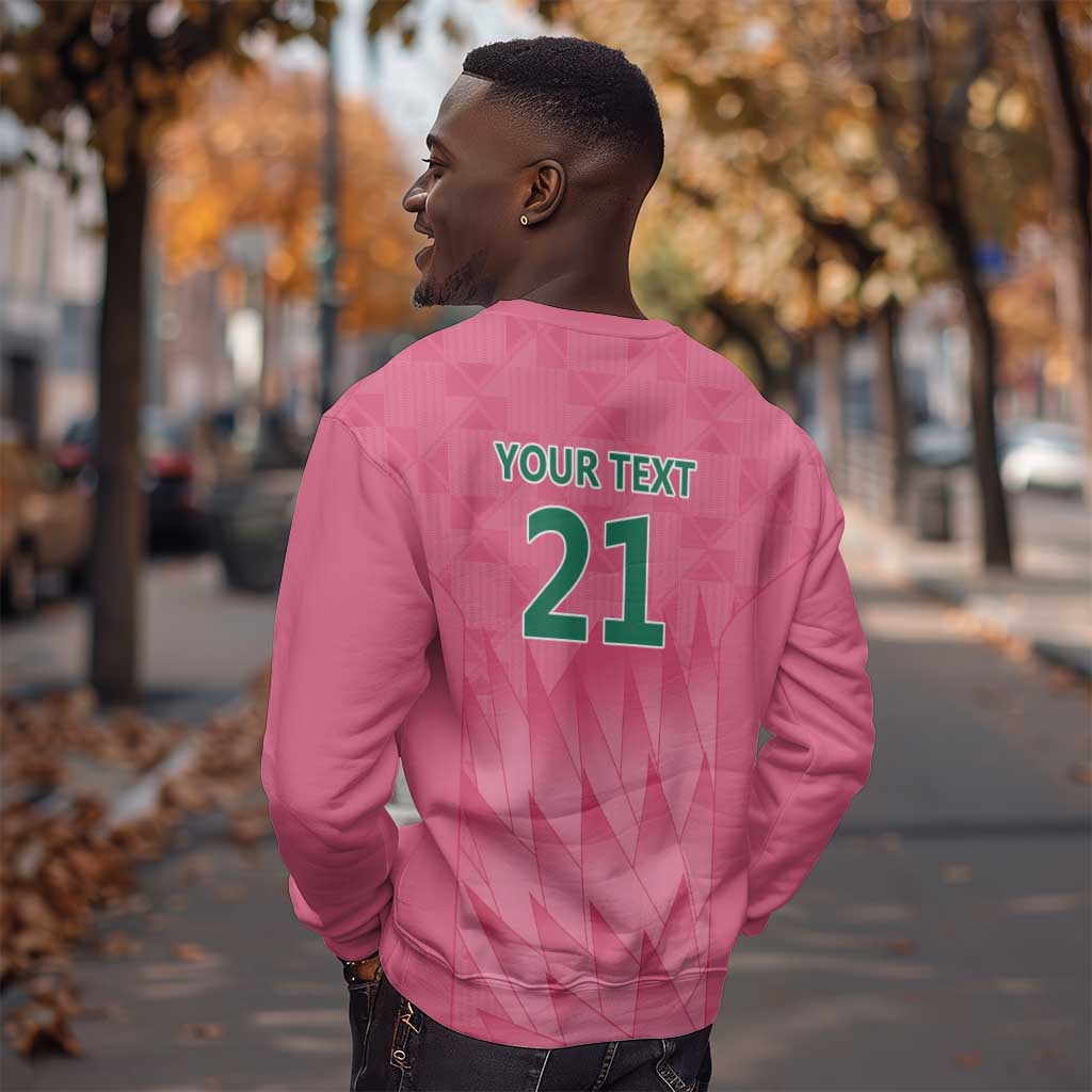 South Africa Cricket Custom Sweatshirt African King Proteas Pink